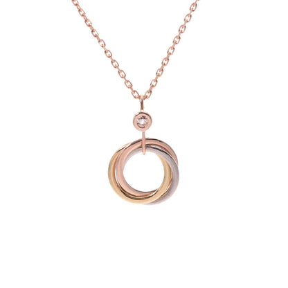 [basloveJW]TRINITY SILVER GOLD PINK GOLD NECKLACE