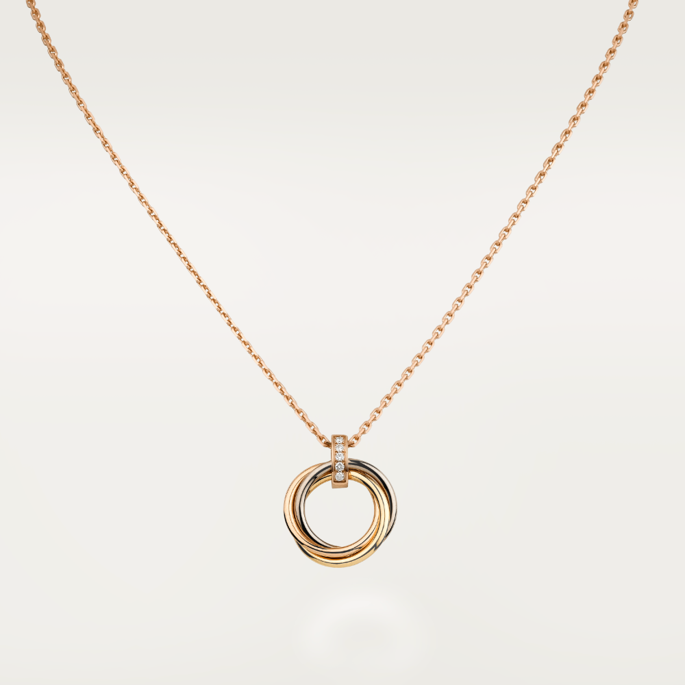 [basloveJW]TRINITY NECKLACE GOLD  DIAMONDS