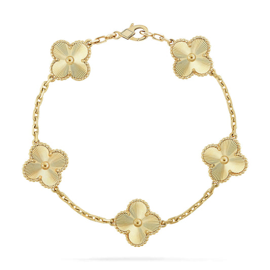 [basloveJW]CLOVER 5 FLOWERS LASER BRACELET