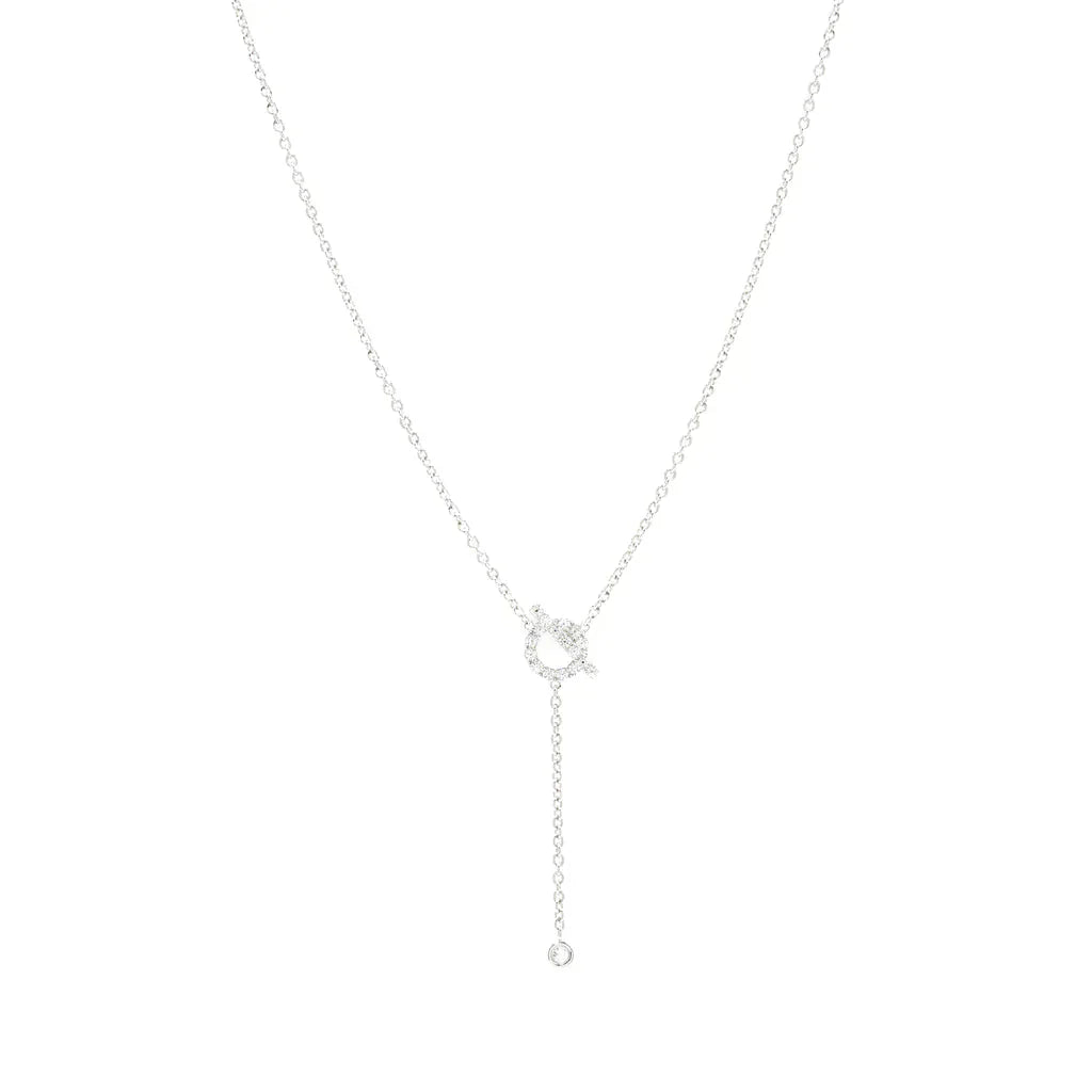 [Basjewels]FINESSE SILVER DIAMOND NECKLACE