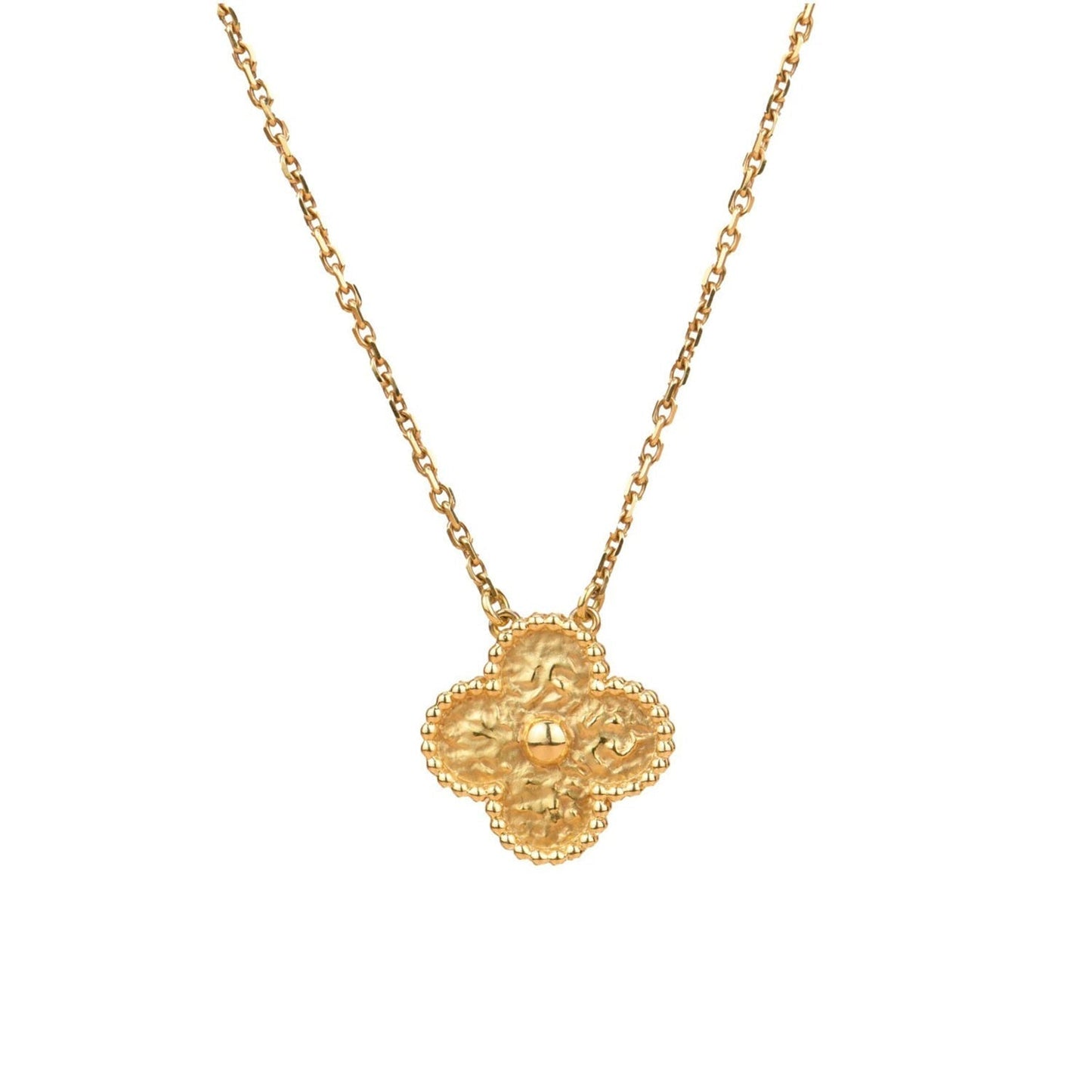 [basloveJW]CLOVER 15MM  BRONZING NECKLACE