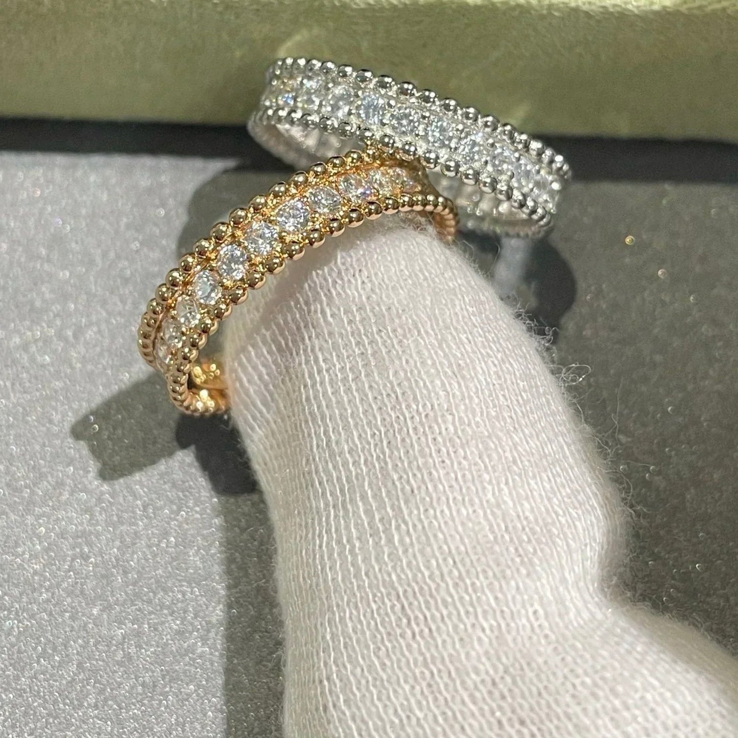 [basloveJW]PERLEE DIAMOND ROSE GOLD RING