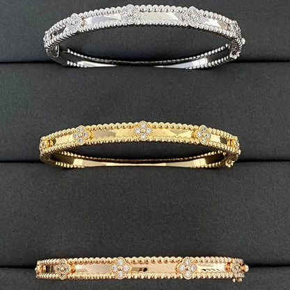 [basloveJW]CLOVER BRACELET 4MM DIAMONDS