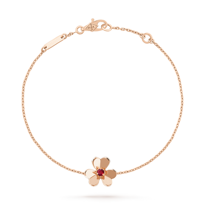 [basloveJW]FRIVOLE GOLD FLOWER PINK MALACHITE BRACELET