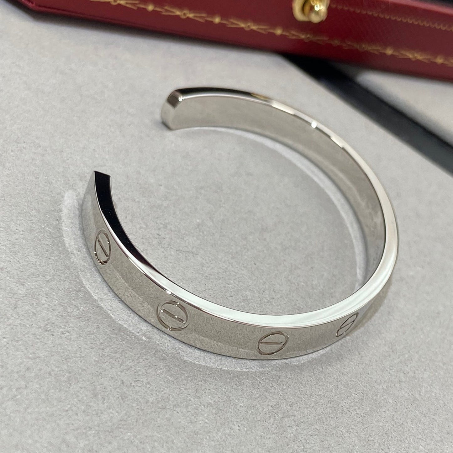 [basloveJW]LOVE BRACELET 6.1MM 1 DIAMOND OPEN CUFF