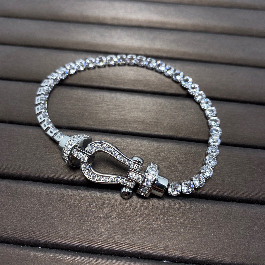 [Basjewels]FORCE  HORSESHOE  DIAMOND TENNIS BRACELET