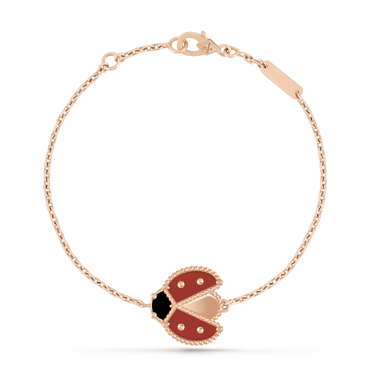 [basloveJW]LUCKY SPRING 1 MOTIF PINK GOLD BRACELET