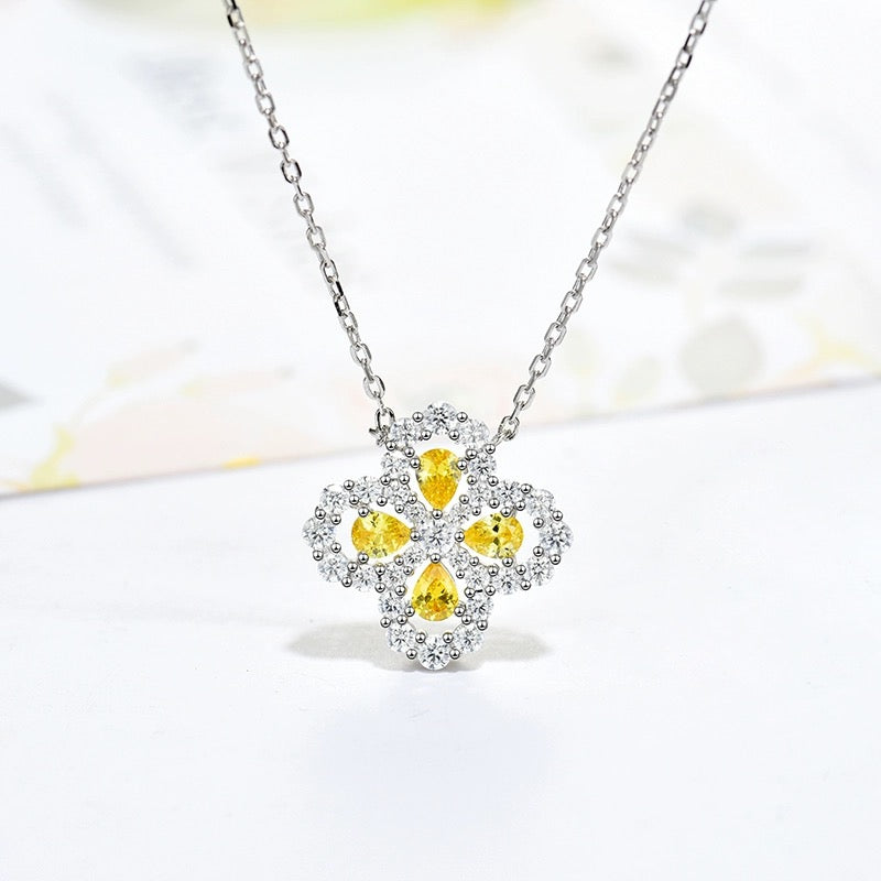 [Basjewels]LOOP NECKLACE FULL MOTIF DIAMOND 16MM MULTIPLE COLORS