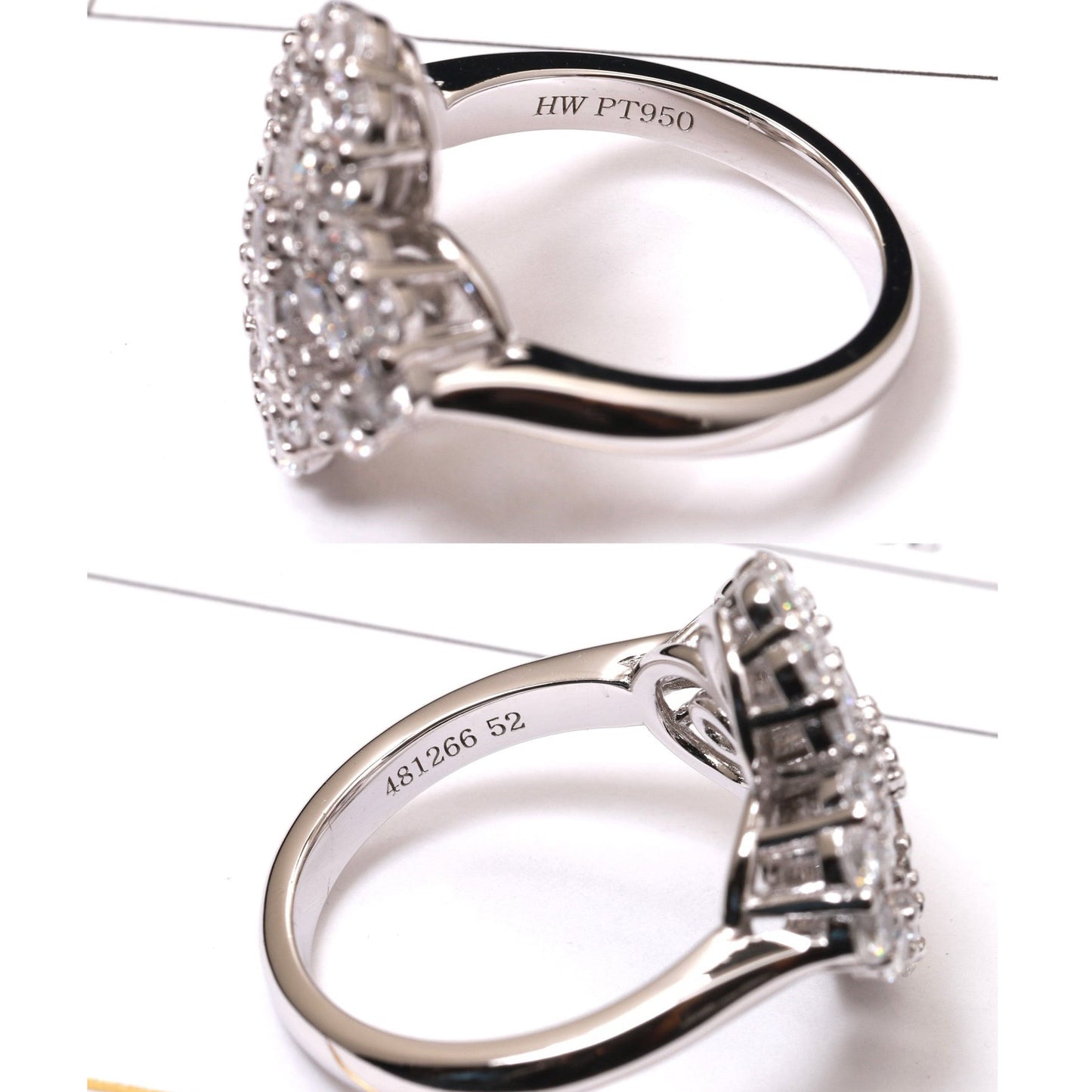 [Basjewels]LOOP RING FULL MOTIF DIAMOND 16MM SILVE