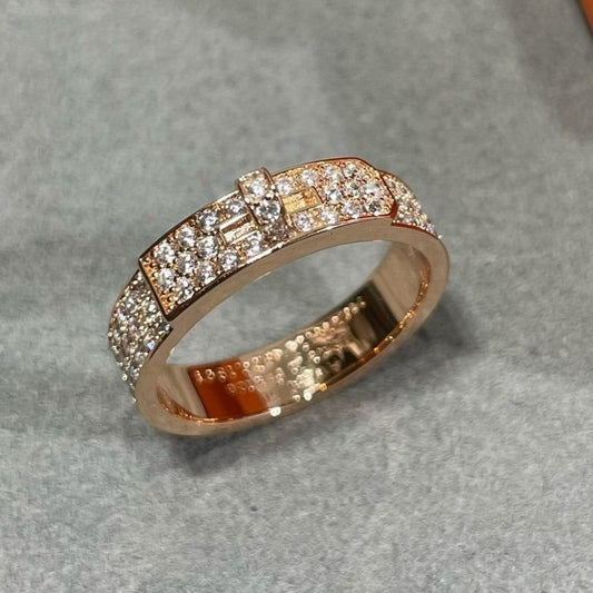 [Basjewels]KELLY PINK GOLD DIAMOND RING