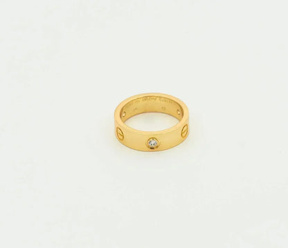 [basloveJW]LOVE RING 5.5MM 3 DIAMONDS GOLD