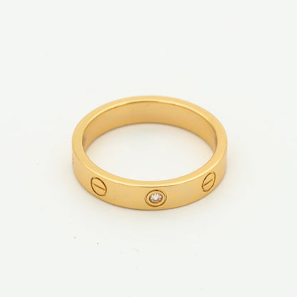 [basloveJW]LOVE RING 4MM 1 DIAMOND PINK GOLD