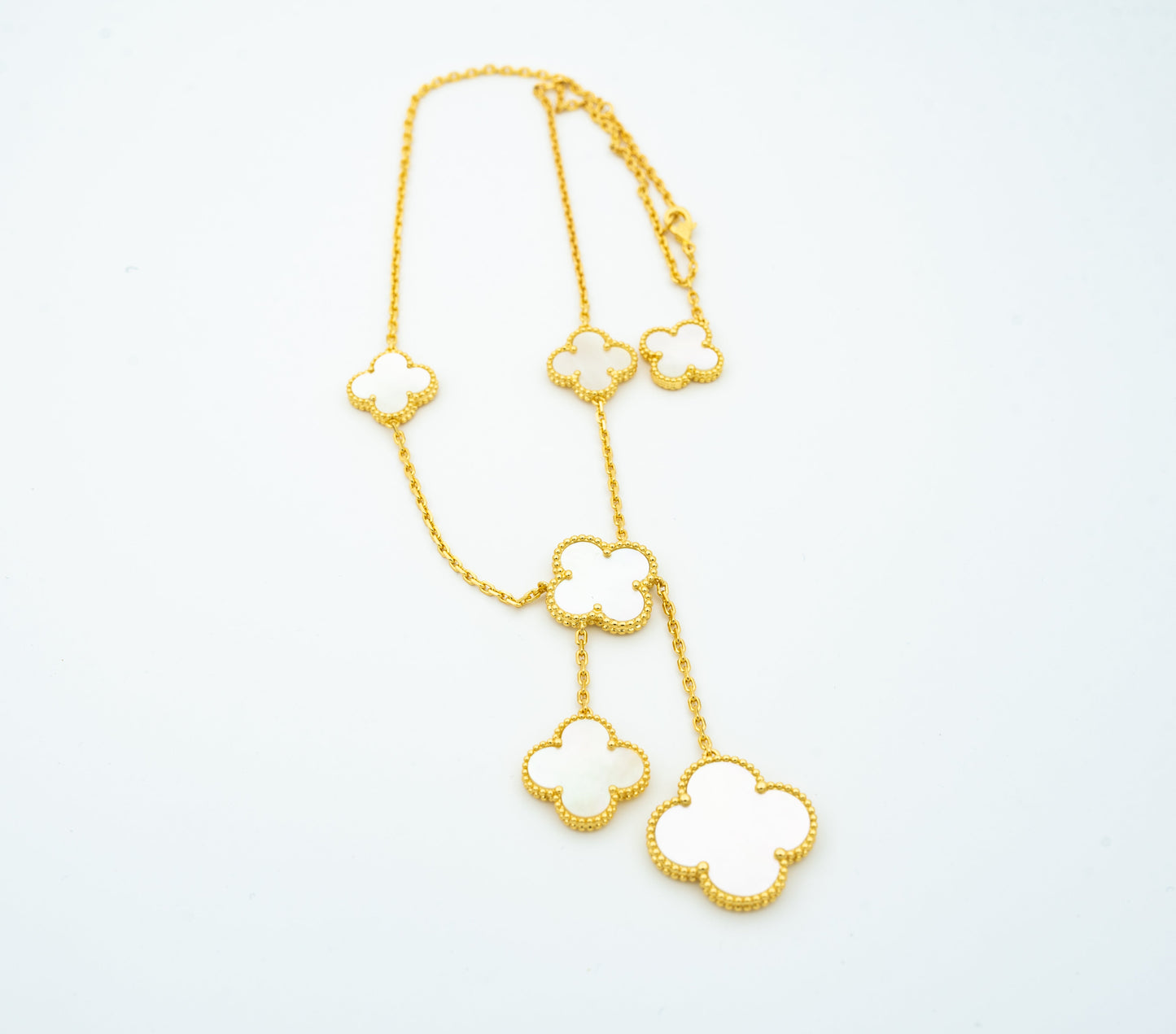 [basloveJW]CLOVER MOTHER OF PEARL NECKLACE 6 MOTIF