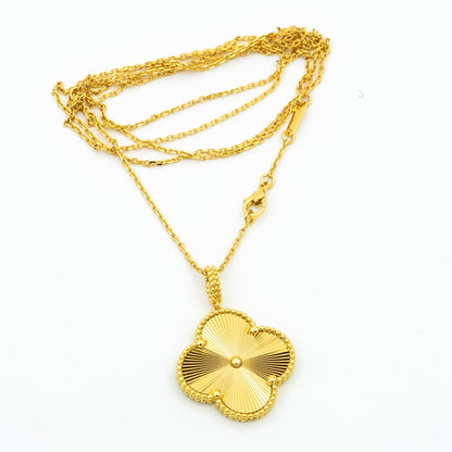 [basloveJW]CLOVER 25MM PEDANT NECKLACE GOLD