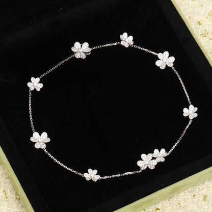 [basloveJW]FRIVOLE SILVER 9 FLOWERS NECKLACE