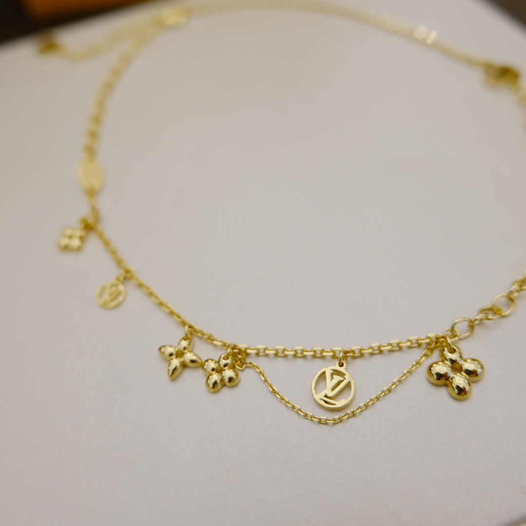 [Basjewels]BLOOMING SUPPLE NECKLACE BRASS