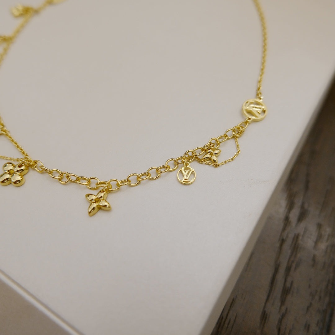 [Basjewels]BLOOMING SUPPLE NECKLACE BRASS