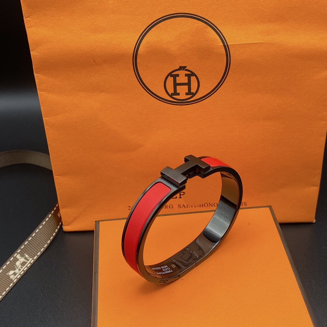 [Basjewels]CLIC HM SO BLACK RED BRACELET