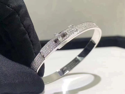 [Basjewels]HM KELLY BRACELET IN SILVER AND FULL PAVE DIAMOND