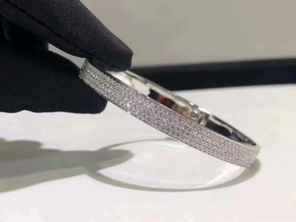 [Basjewels]HM KELLY BRACELET IN SILVER AND FULL PAVE DIAMOND