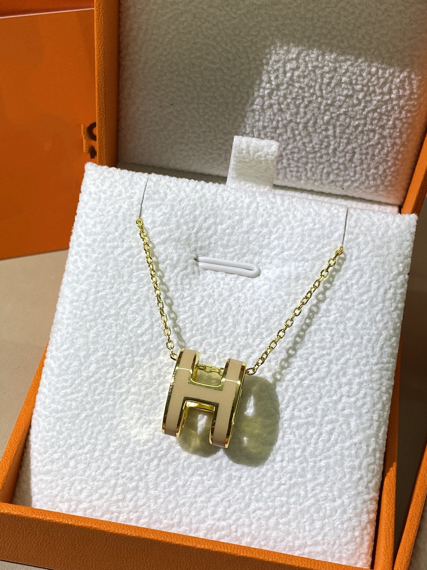 [Basjewels]HM CLIC YELLOW ENAMEL GOLD NECKLACE