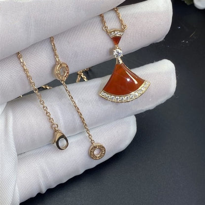 [Basjewels]DREAM NECKLACE CARNELIAN DIAMOND