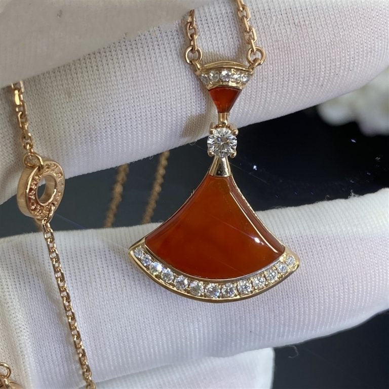 [Basjewels]DREAM NECKLACE CARNELIAN DIAMOND