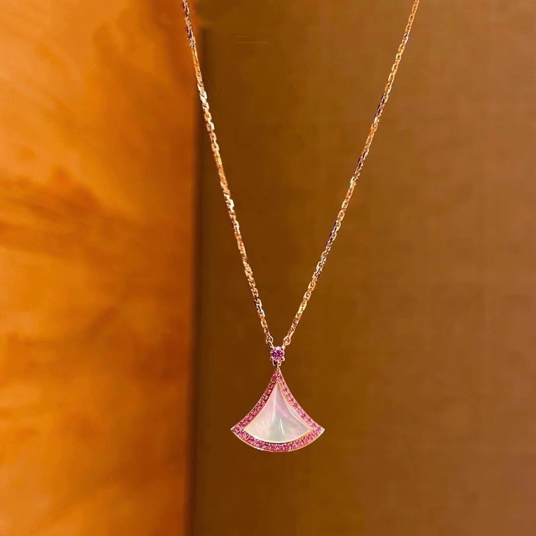 [Basjewels]DREAM NECKLACE MOP DIAMOND PINK