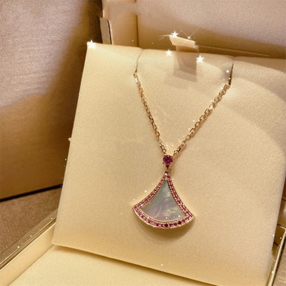 [Basjewels]DREAM NECKLACE MOP DIAMOND PINK