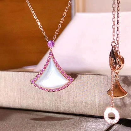 [Basjewels]DREAM NECKLACE MOP DIAMOND PINK