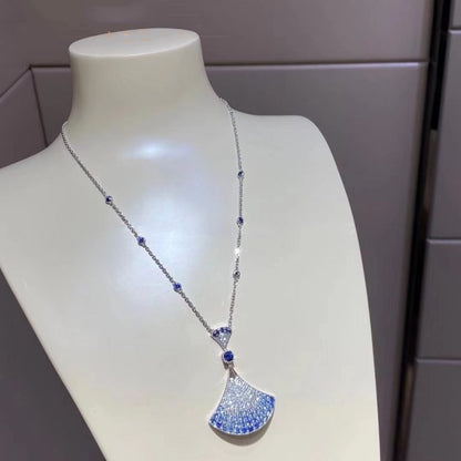 [Basjewels]DREAM NECKLACE AGATE SILVER DIAMOND