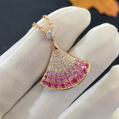 [Basjewels]DREAM NECKLACE PINK GOLD PINK DIAMOND