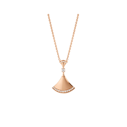 [Basjewels]DREAM NECKLACE PINK GOLD DIAMOND