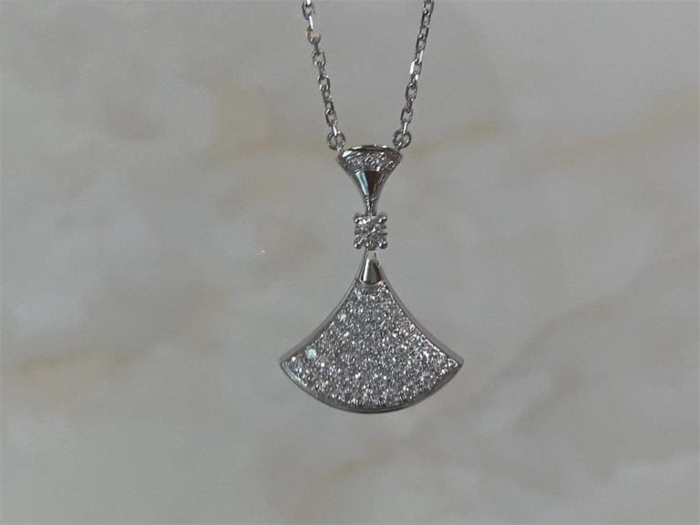 [Basjewels]DREAM NECKLACE SILVER FULL DIAMOND