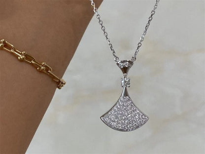 [Basjewels]DREAM NECKLACE SILVER FULL DIAMOND