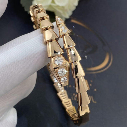 [Basjewels]SERPENTI BRACELET DIAMONDS PINK GOLD