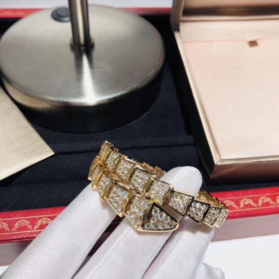 [Basjewels]SERPENTI BRACELET 8MM GOLD DIAMOND