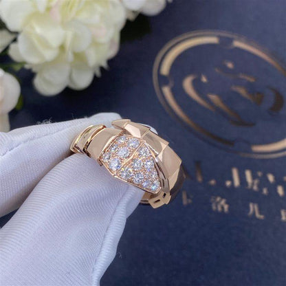 [Basjewels]SERPENTI RING PINK GOLD DIAMOND