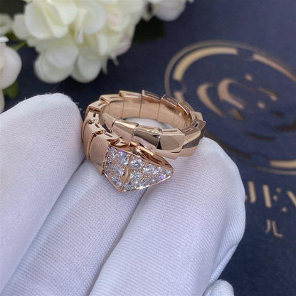 [Basjewels]SERPENTI RING PINK GOLD DIAMOND