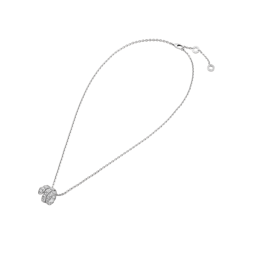 [Basjewels]SERPENTI SILVER NECKLACE DOUBLE RING DIAMOND