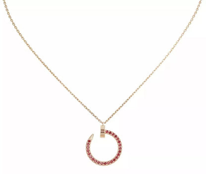 [basloveJW]JUSTE NECKLACE GOLD RED DIAMONDS