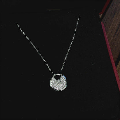 [basloveJW]AMULETTE SILVER FULL DIAMOND NECKLACE