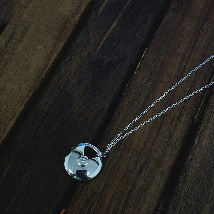 [basloveJW]AMULETTE SILVER FULL DIAMOND NECKLACE