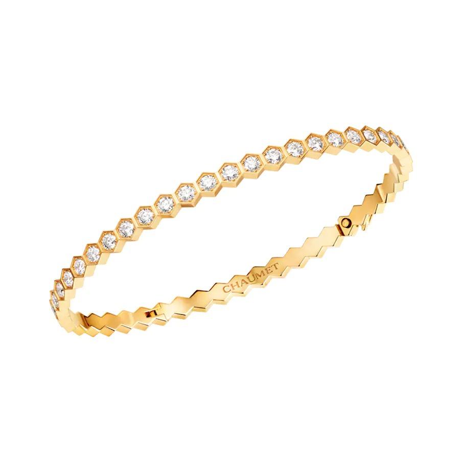 [Basjewels]BEE LOVE GOLD BRACELET FULL DIAMOND