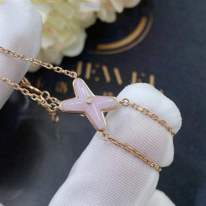 [Basjewels]JEUX BRACELET PINK MOP PINK GOLD 1 DIAMOND