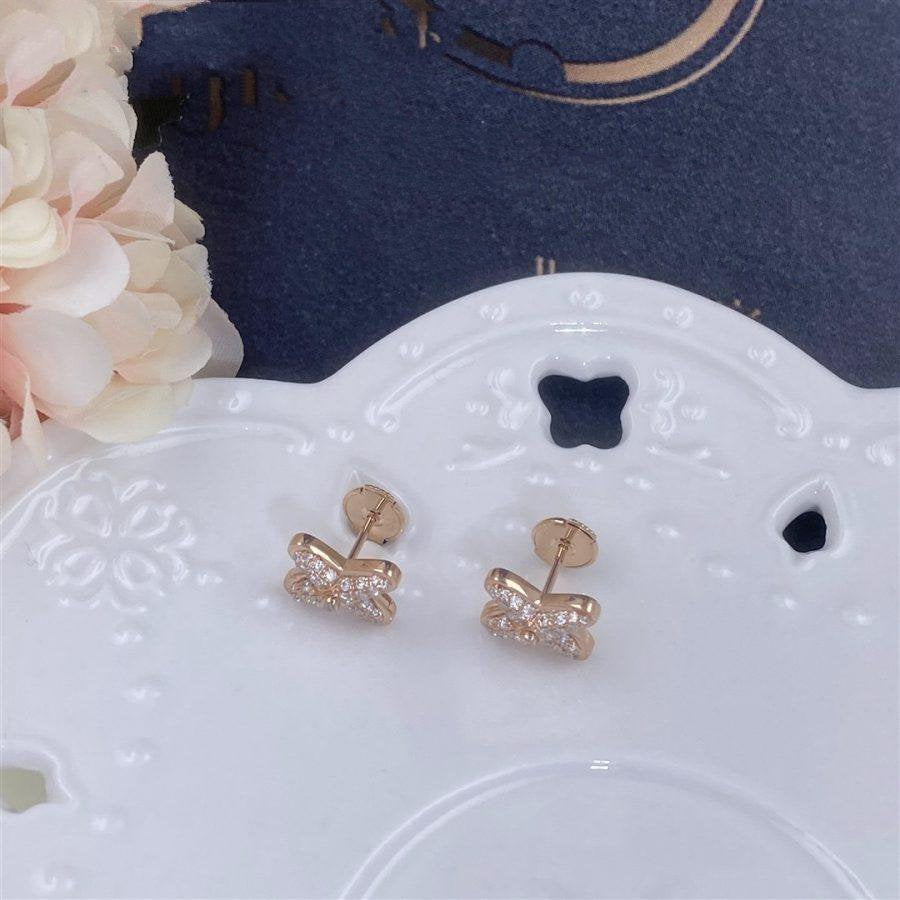 [Basjewels]JEUX DE PINK GOLD DIAMOND EARRINGS