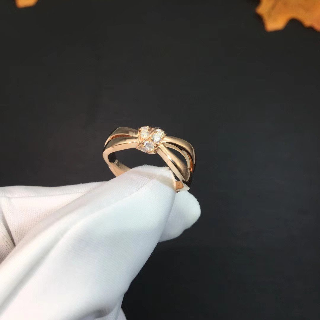 [Basjewels]LIENS RING PINK GOLD DIAMOND