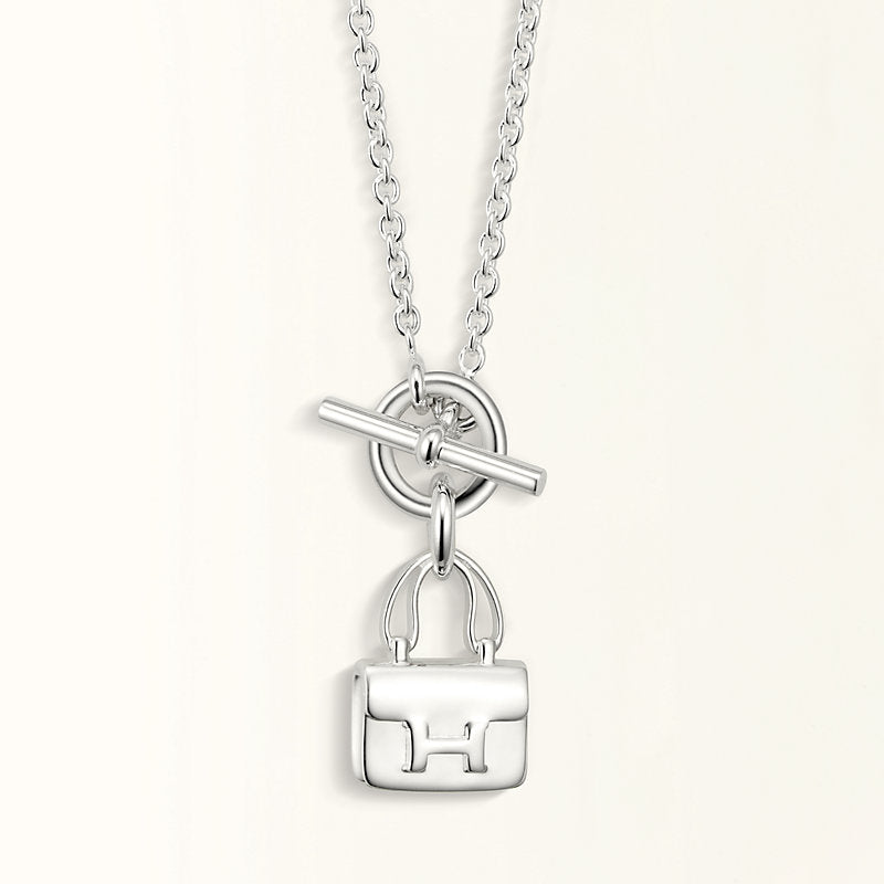 [Basjewels]POP H PEDANT SILVER NECKLACE