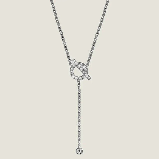 [Basjewels]FINESSE SILVER DIAMOND NECKLACE