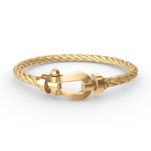 [Basjewels]FORCE LARGE HORSESHOE NO DIAMOND BRACELET GOLD